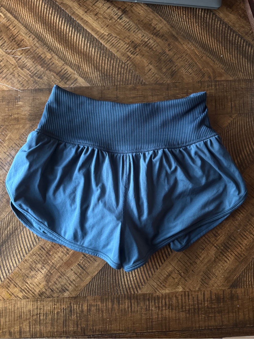 FP Movement Free People The Way Home High-Waisted Shorts - Blue - Size S